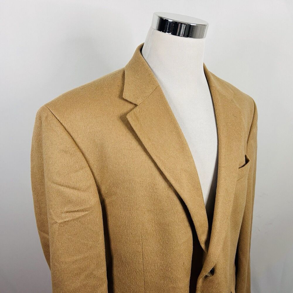 RBM 48R Sport Coat Wool Camel Blend Beige Two Button Lined Vented